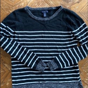 Striped black-and-white sweater
